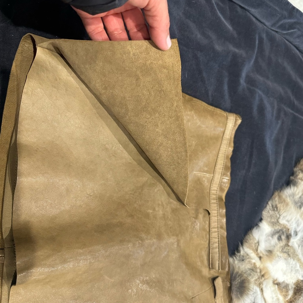 Helmut Lang lamb skin leather mini skirt. - Picture 5 of 5